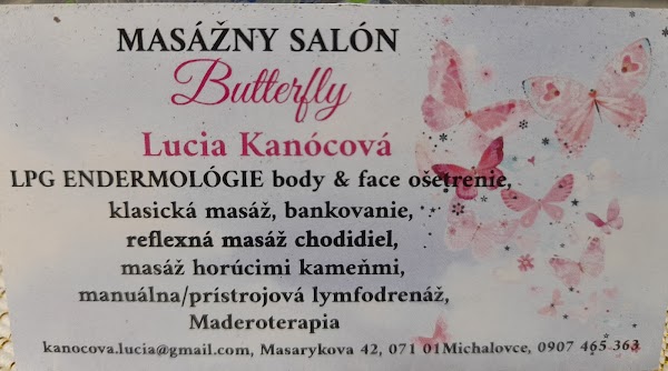 Masážny salón Butterfly – masáže v Michalovciach