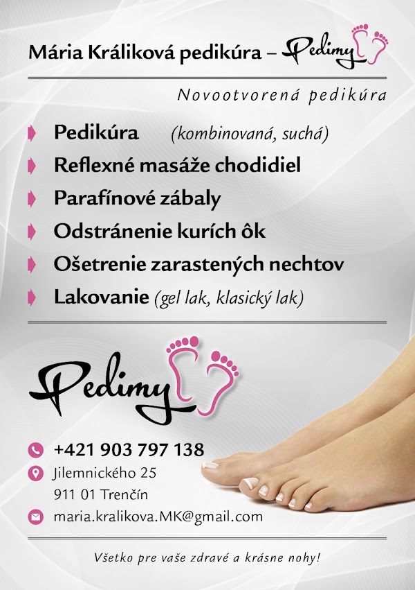Mária Králiková - pedikúra Pedimy